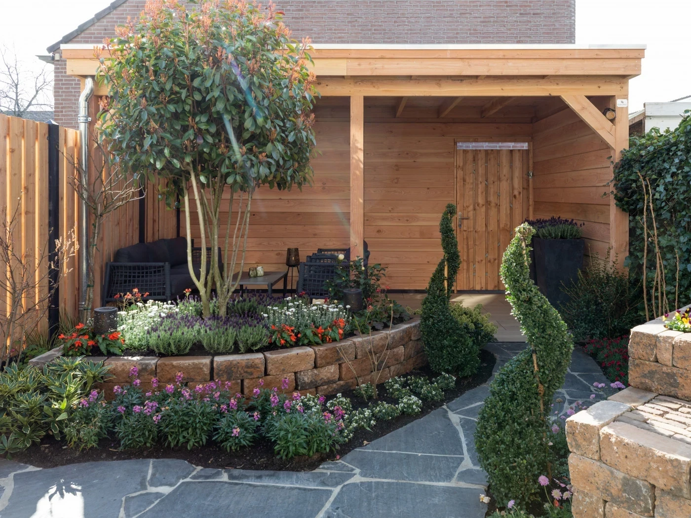Douglas overkapping, 600 x 300, Met achterwand en twee zijwanden, Westwood DIY - Afbeelding 2